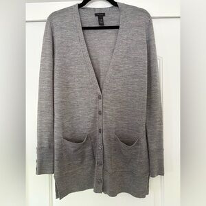Only Mine Light Gray V-Neck Button Front Cardigan